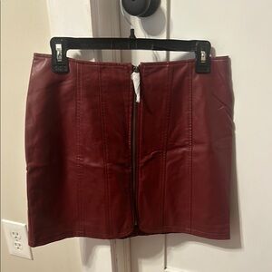 Free People leather skirt